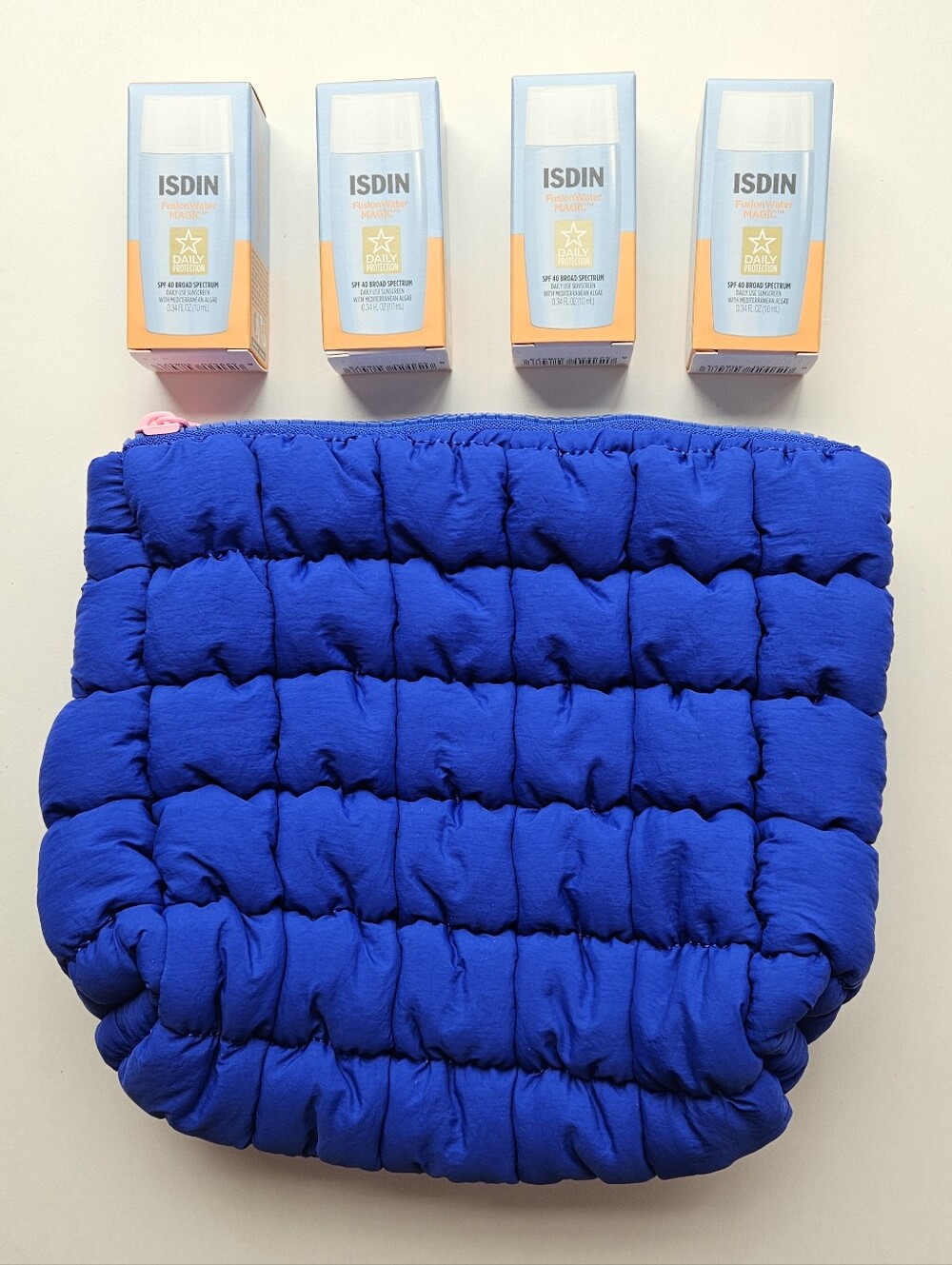 x5NWT ISDIN Sun Screen SPF 40 Sun Care Hyaluronic Acid C Vitamin E Makeup Bag